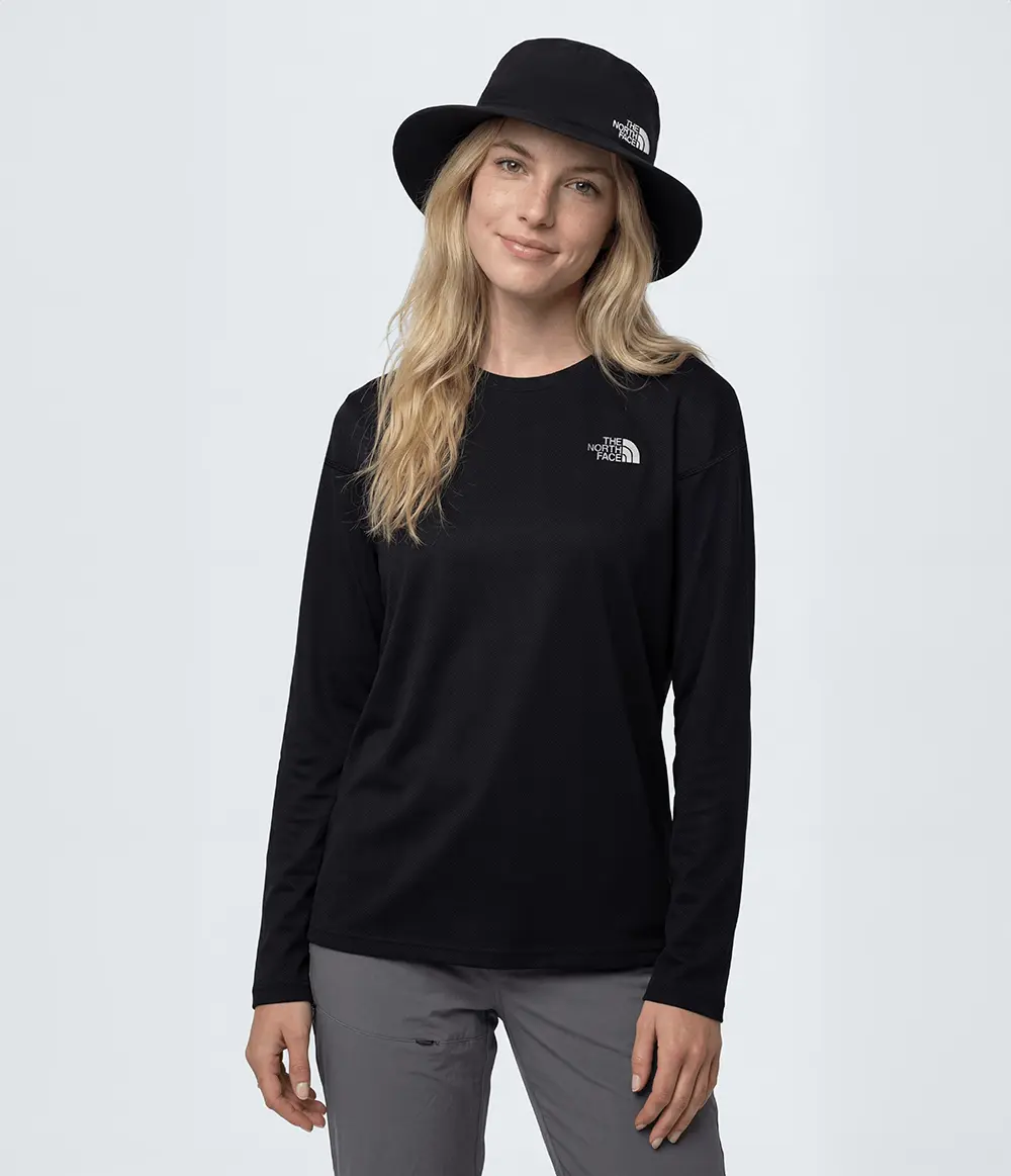 Camiseta Feminina Hyper Tee Crew Manga Longa TNF Black