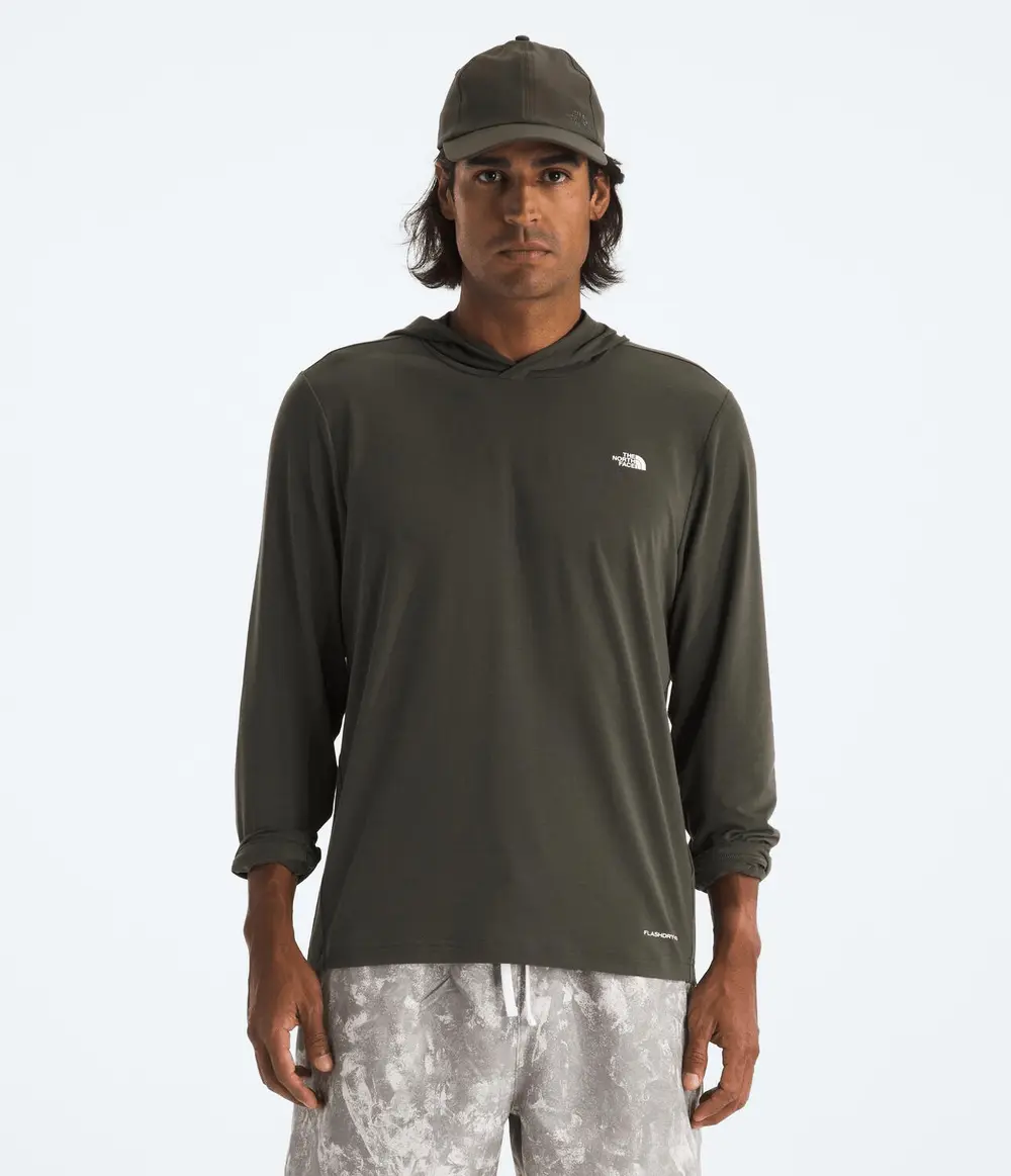 Camiseta Masculina Adventure Sun Hoodie New Taupe Green