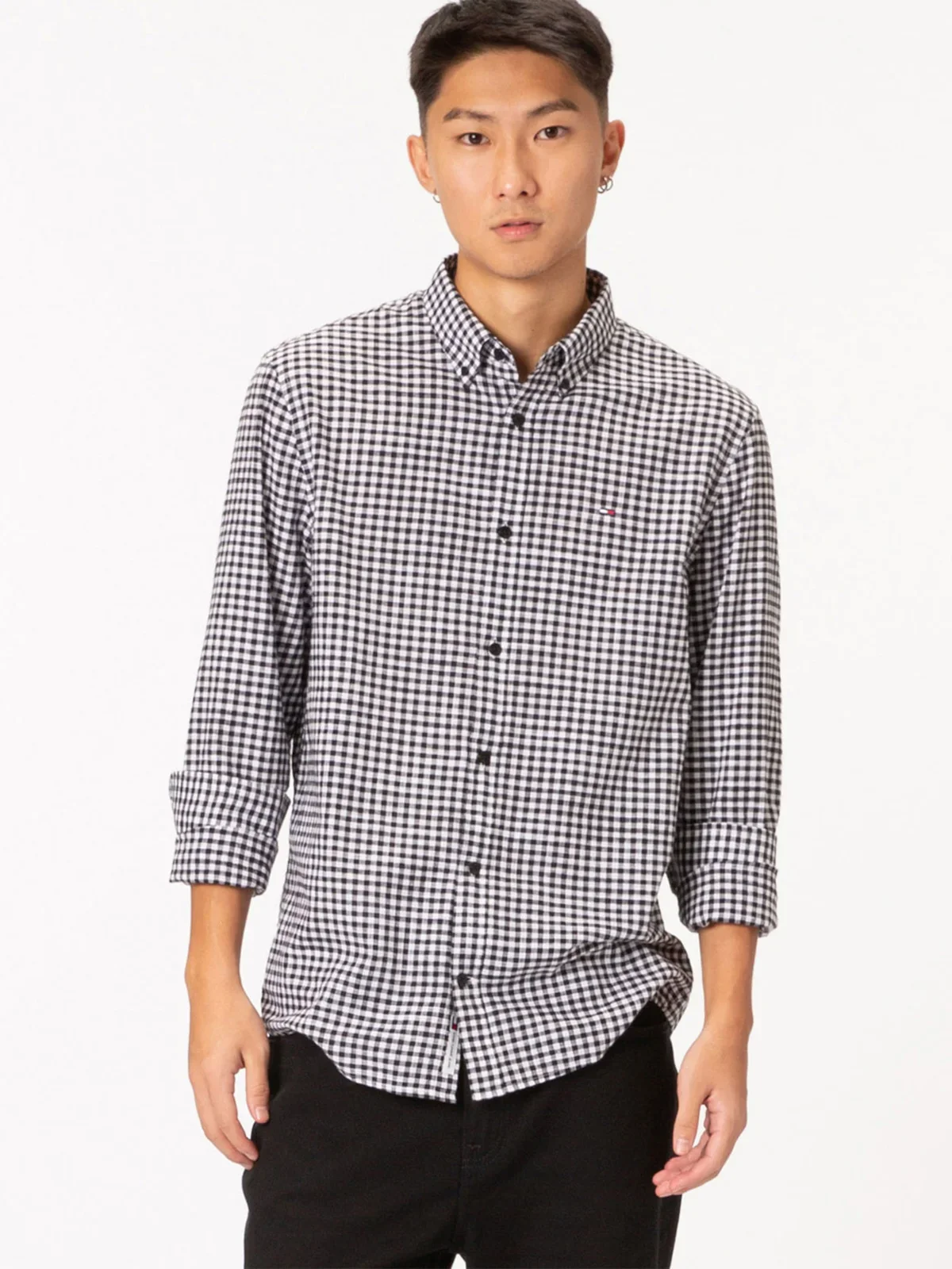 Camisa Manga Longa Regular com Logo Bordado — imagem 1