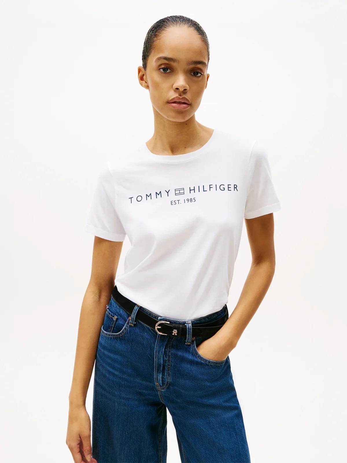 Camiseta de Gola Redonda com Logo — imagem 1