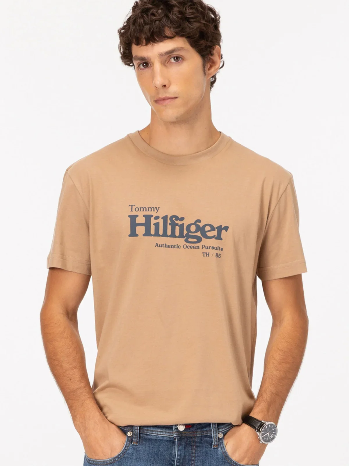 Camiseta Jersey com Logo Estampado — imagem 1