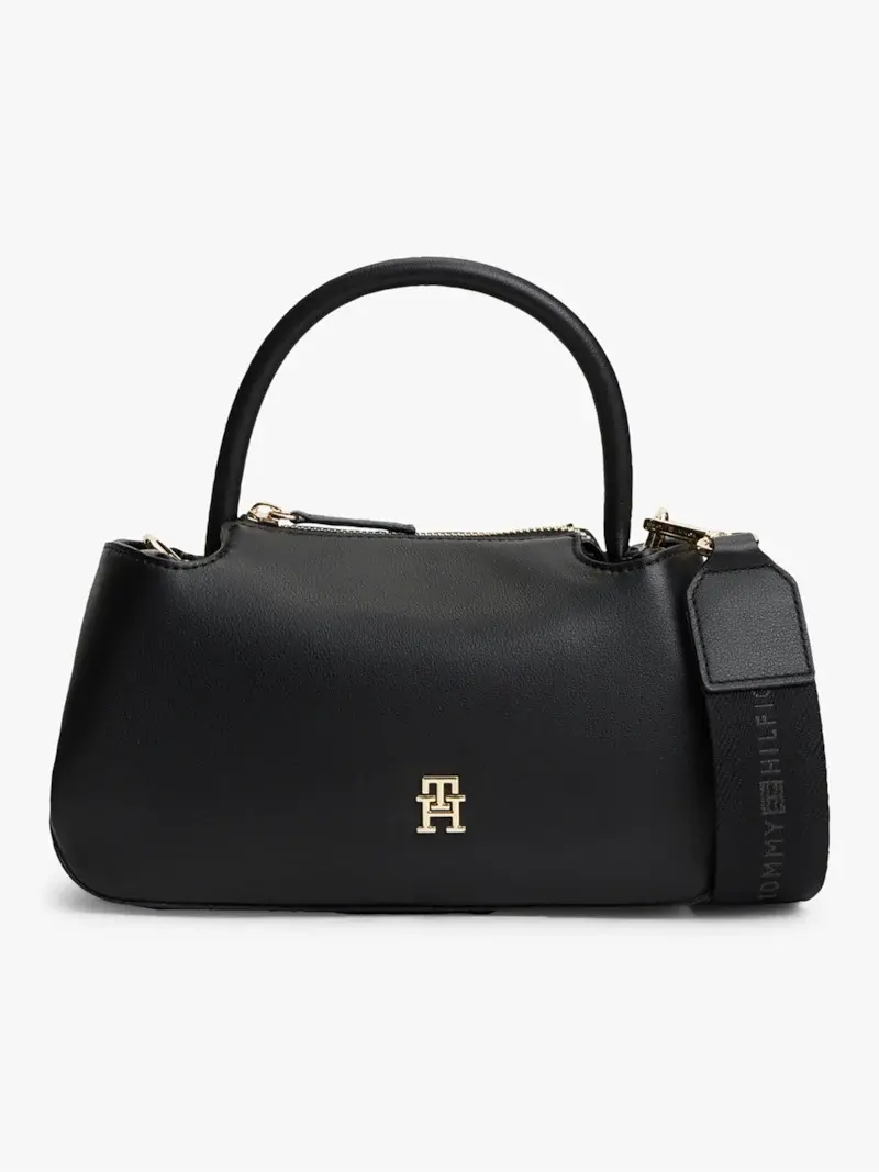 Bolsa Baguette Satchel com Alça de Mão e Transversal Removível