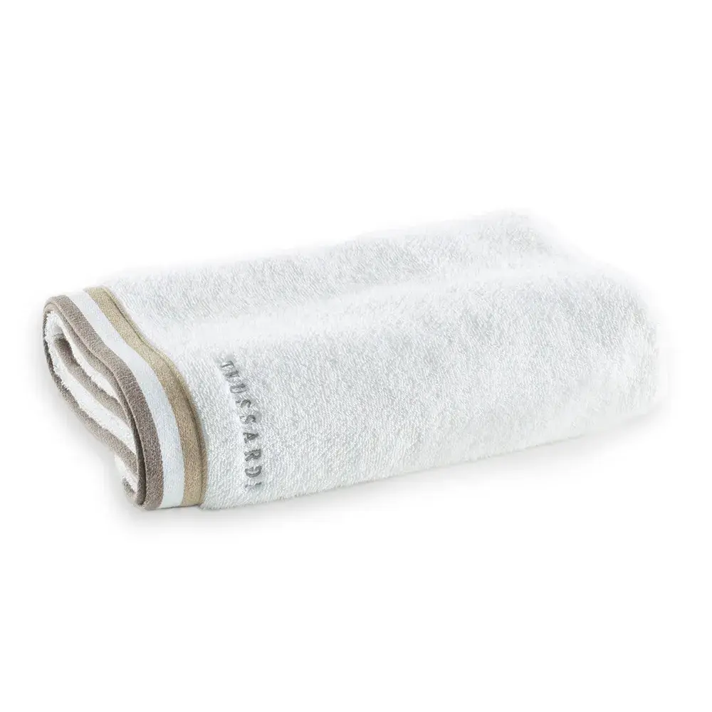 Toalha de Rosto Trussardi Montello Branco / Bege