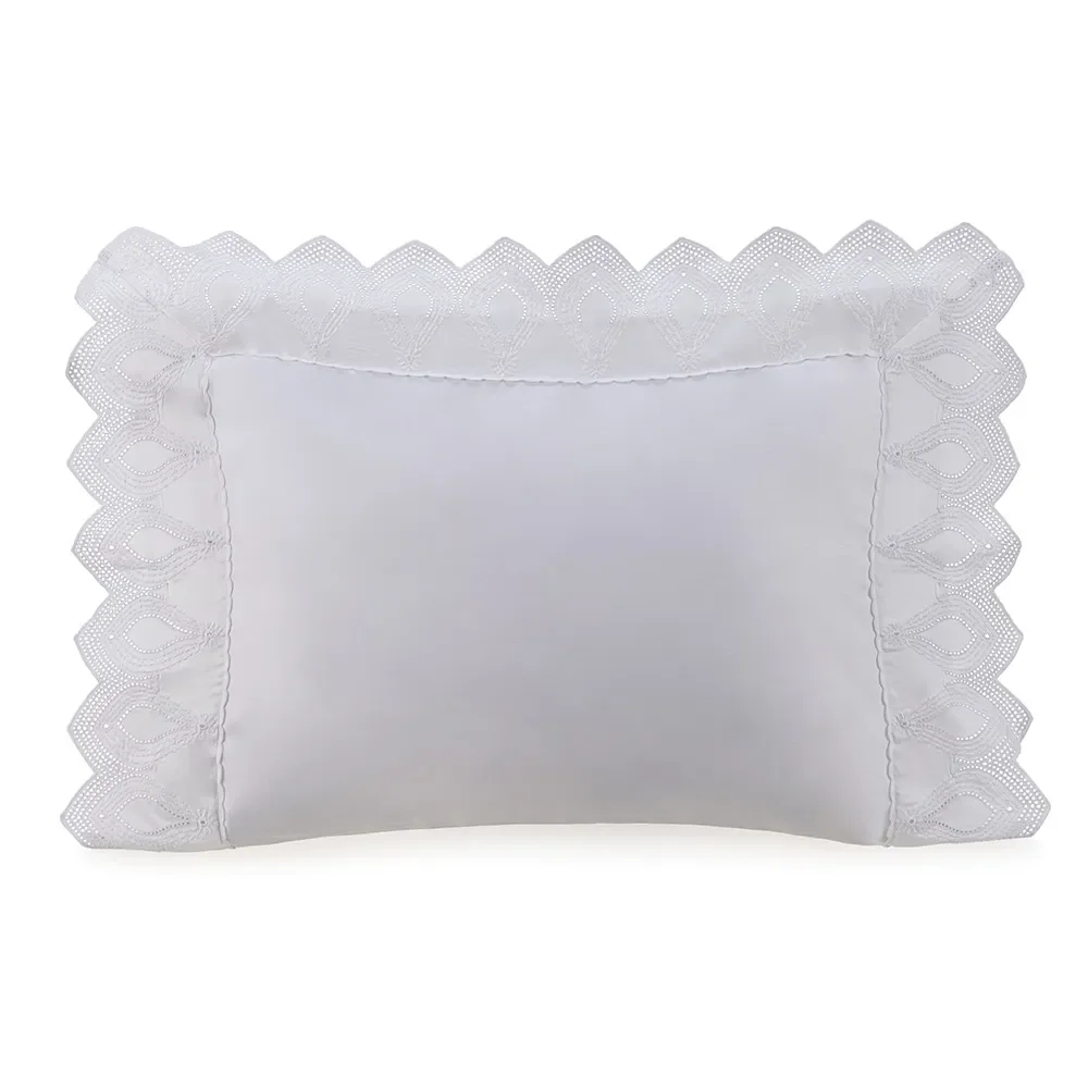 Fronha Padrão 100% Algodão Egípcio Riviera Branco — imagem 1