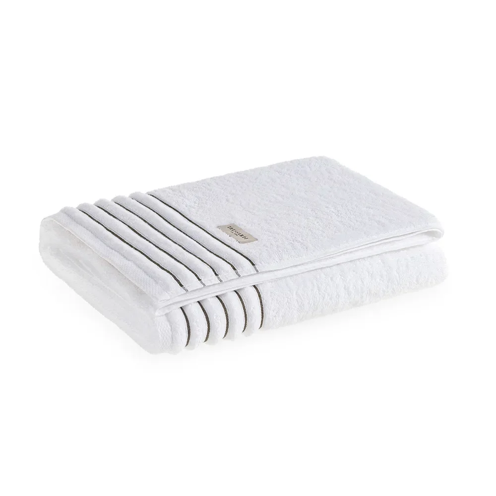 Toalha Banhão Palladio Branco / Oliva — imagem 1