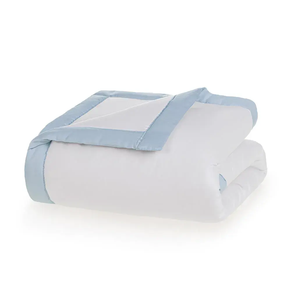 Edredom Baby 100% Algodão Egípcio Dolce Branco / Soft Blue