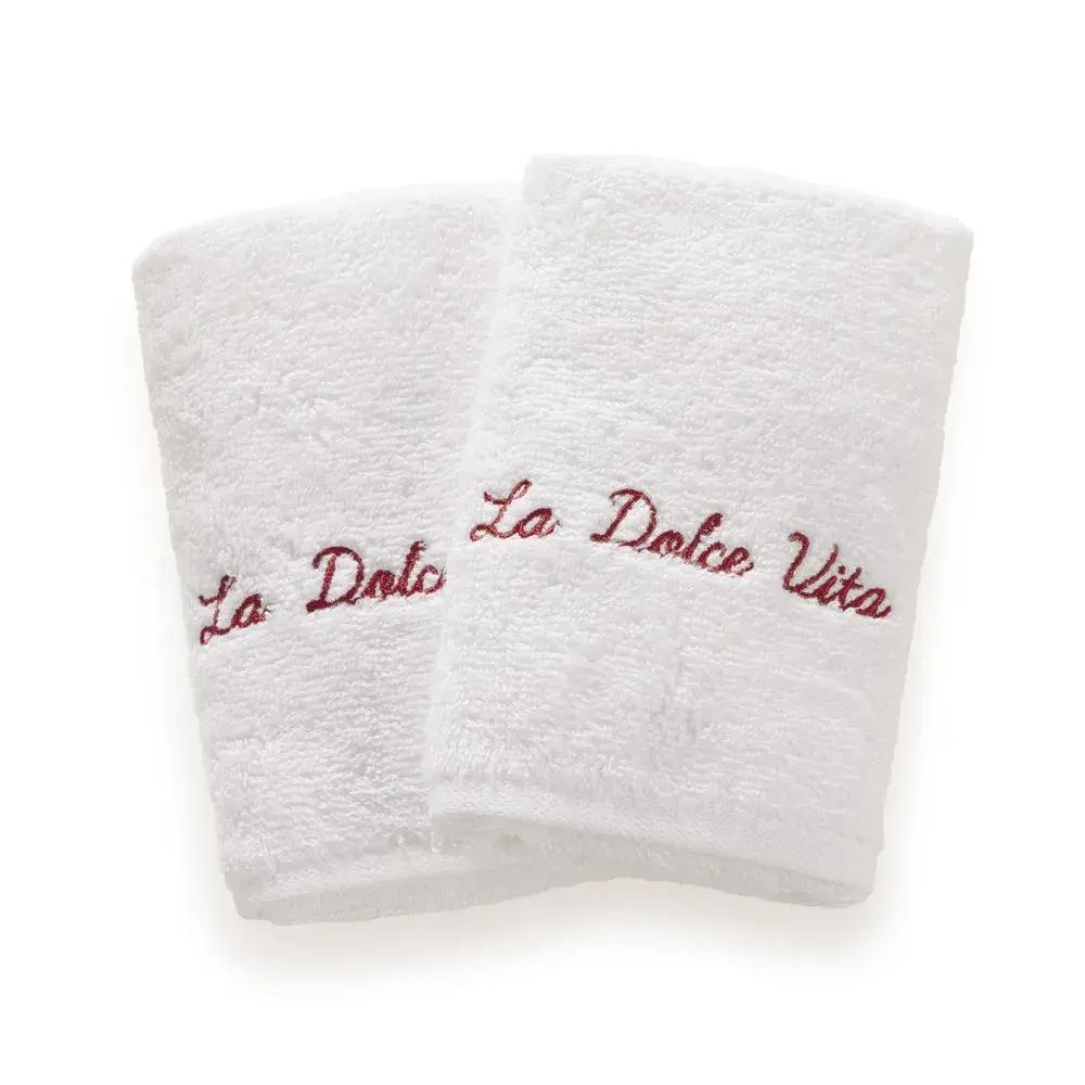 Jogo de Lavabo 2 Peças 100% Algodão 500g/m² La Dolce Branca