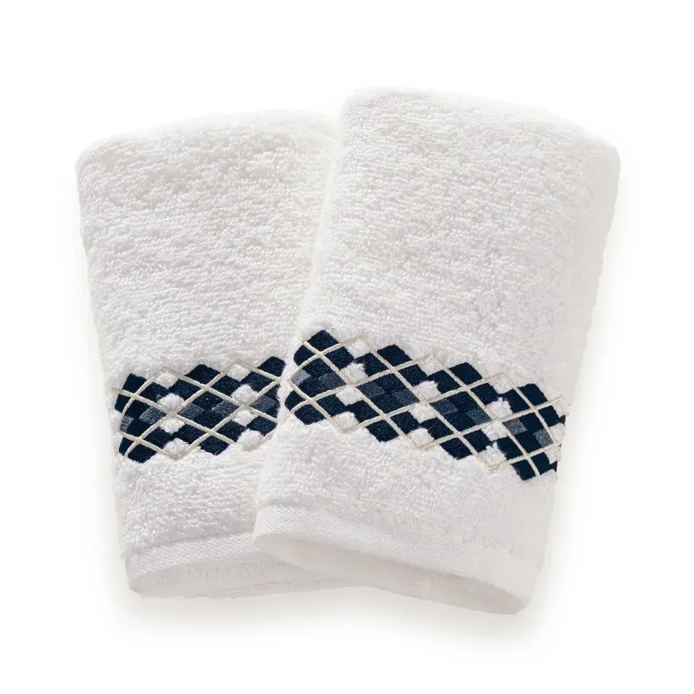 Jogo de Lavabo 2 Peças 100% Algodão 500g/m² Gioia Branco