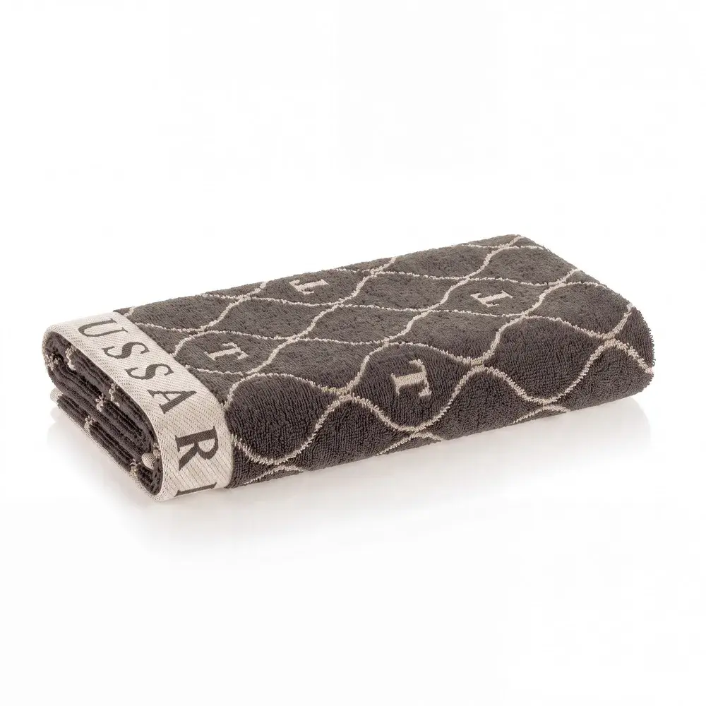 Toalha de Rosto 540g/m² em Jacquard Speciale Nero / Sépia