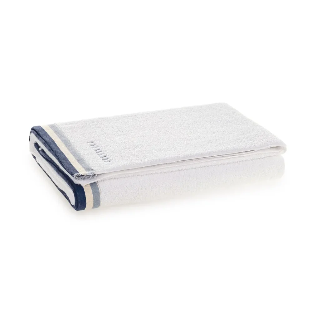 Toalha Banhão com Bordado 540g/m² Montello Branco / Azzuro — imagem 1