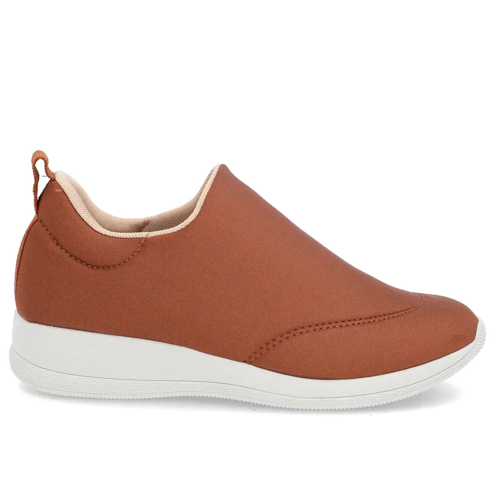 Tênis Marrom Elastano Slip On — imagem 1