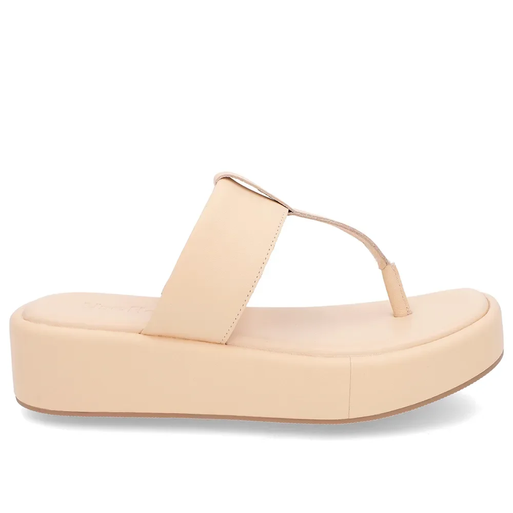 Chinelo Liso Couro Laranja — imagem 1