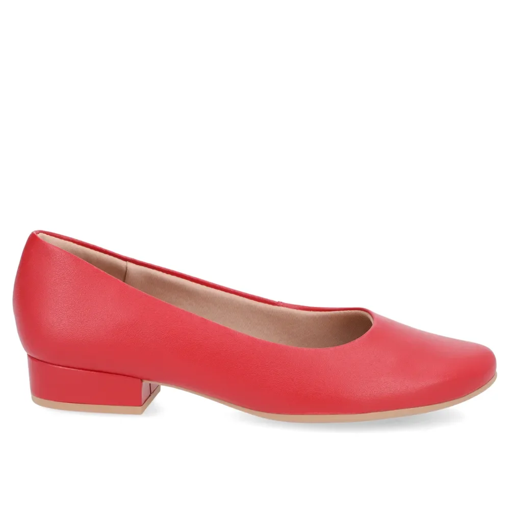Scarpin Couro Vermelho Rubi Liso — imagem 1