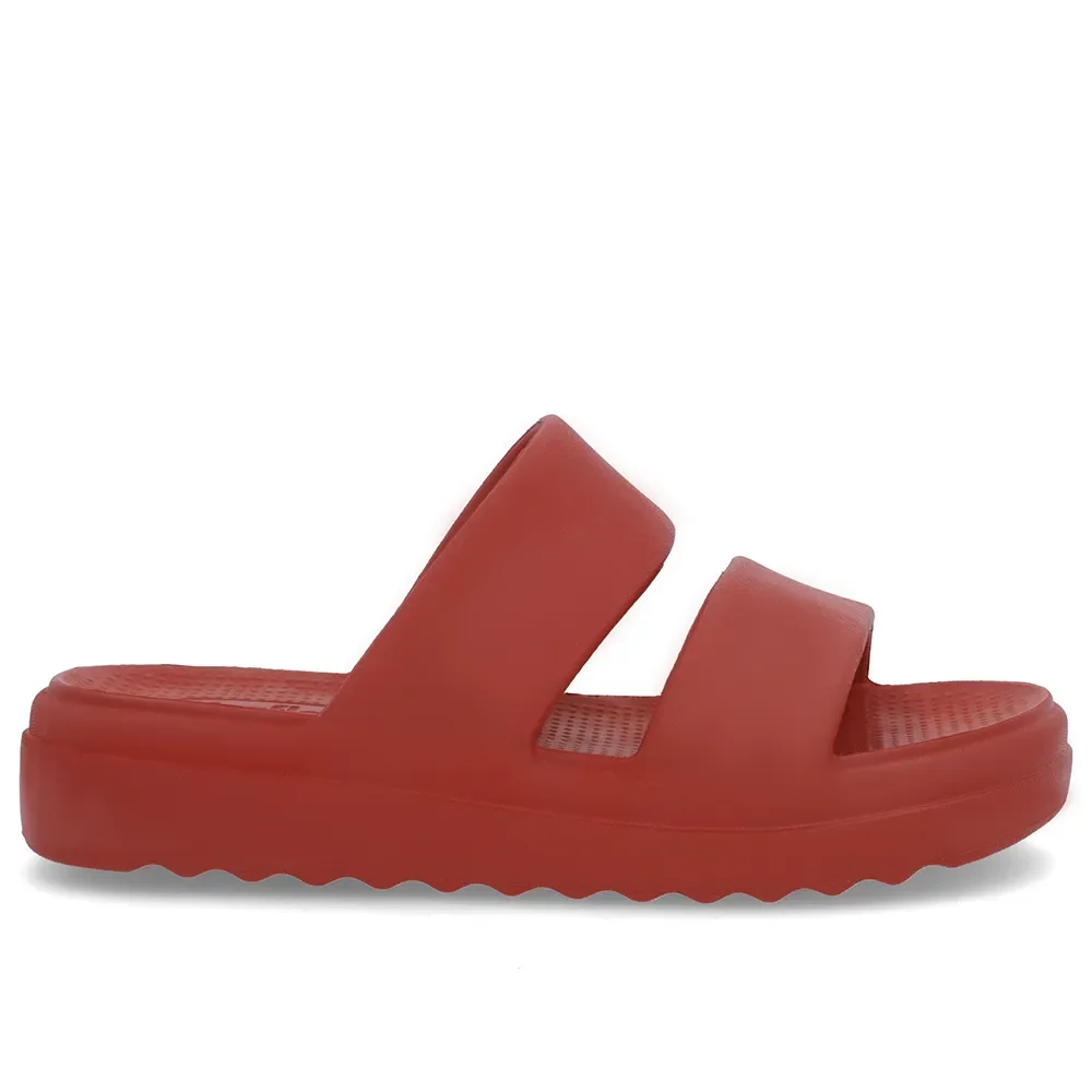 Chinelo Slide Marrom Poofy Tiras Eva — imagem 1