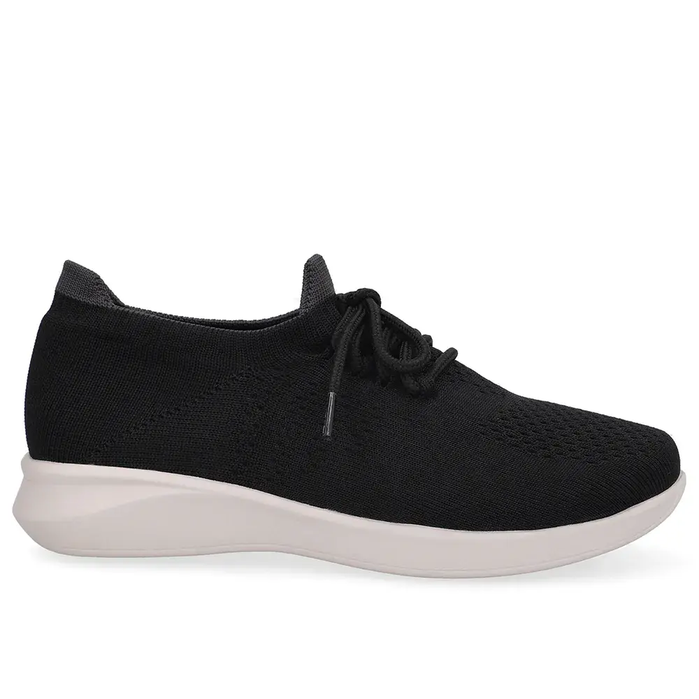 Tênis Tricot Preto Cadarço