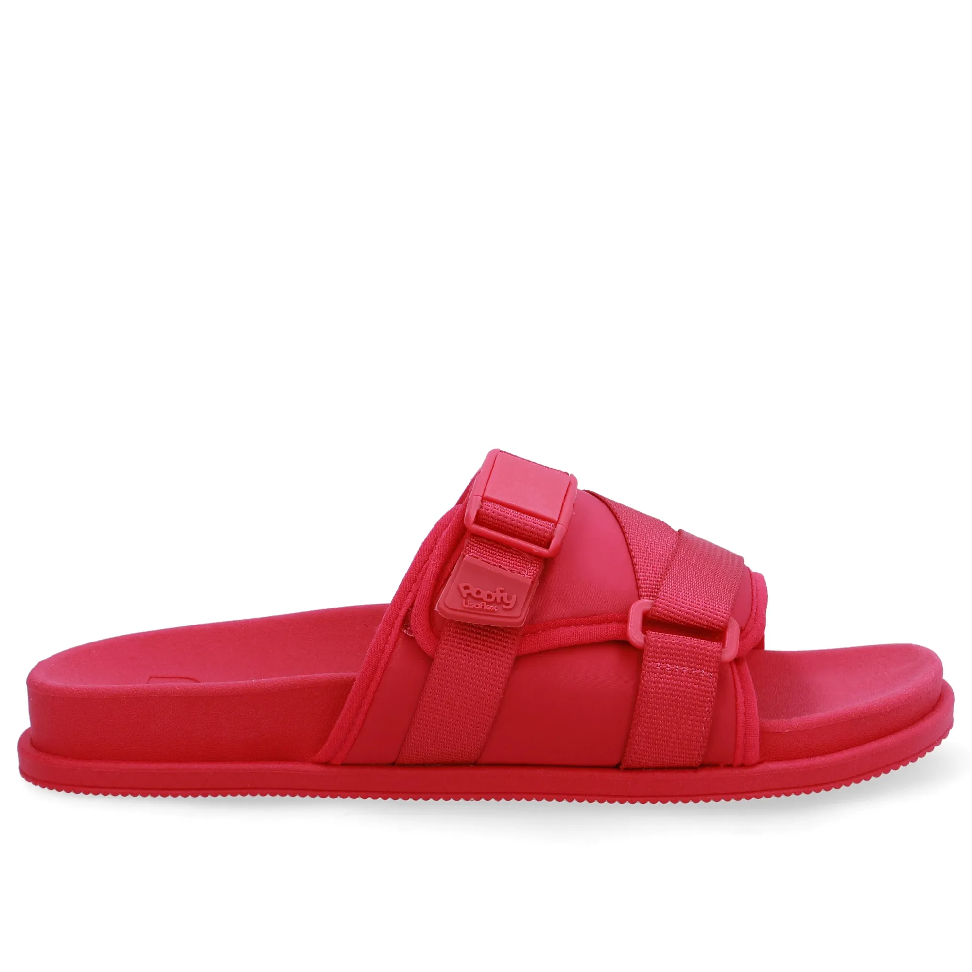 Slide Plataforma Poofy Rosa Tira Nylon — imagem 1