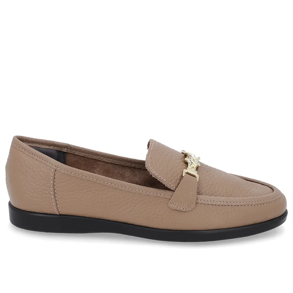 Loafer Casual Marrom Couro Tira — imagem 1
