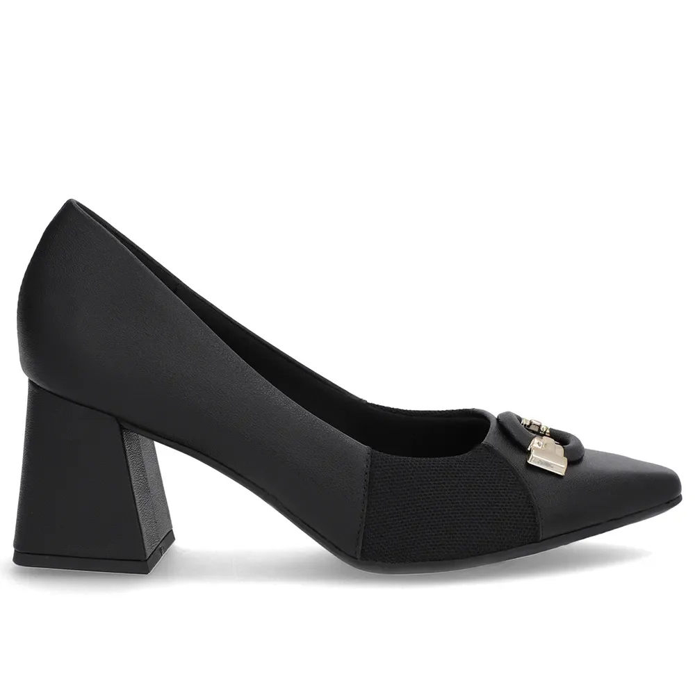 Scarpin Preto Couro Liso — imagem 1