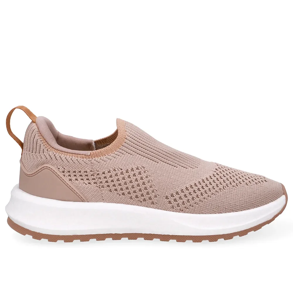 Tênis Slip On Tricot Marrom — imagem 1