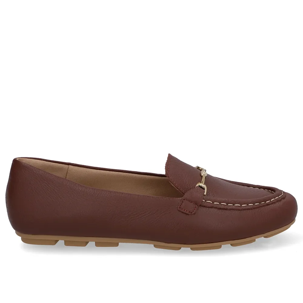 Mocassim Vermelho Couro Bridão — imagem 1