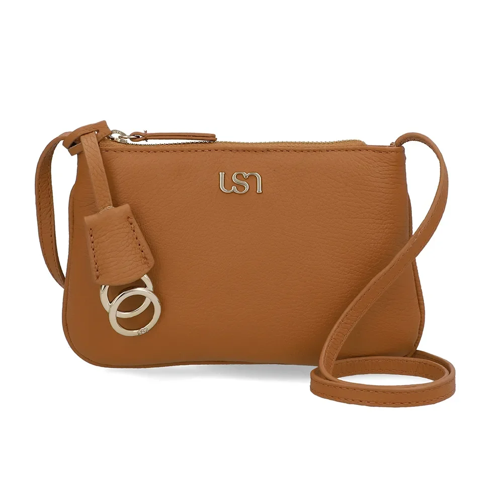 Bolsa Tiracolo Couro Marrom Charm — imagem 1