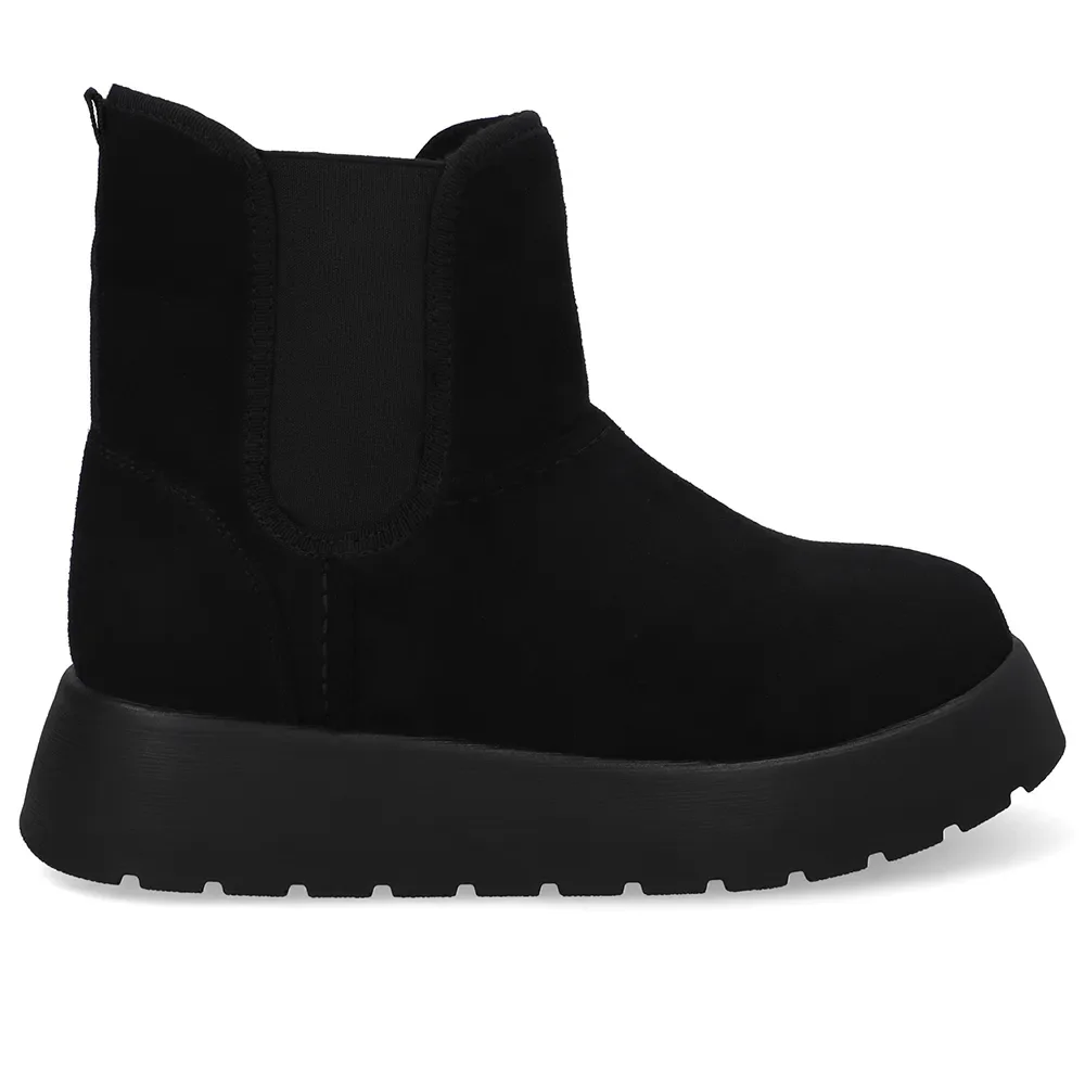 Bota Poofy Tecido Preta Forrada — imagem 1