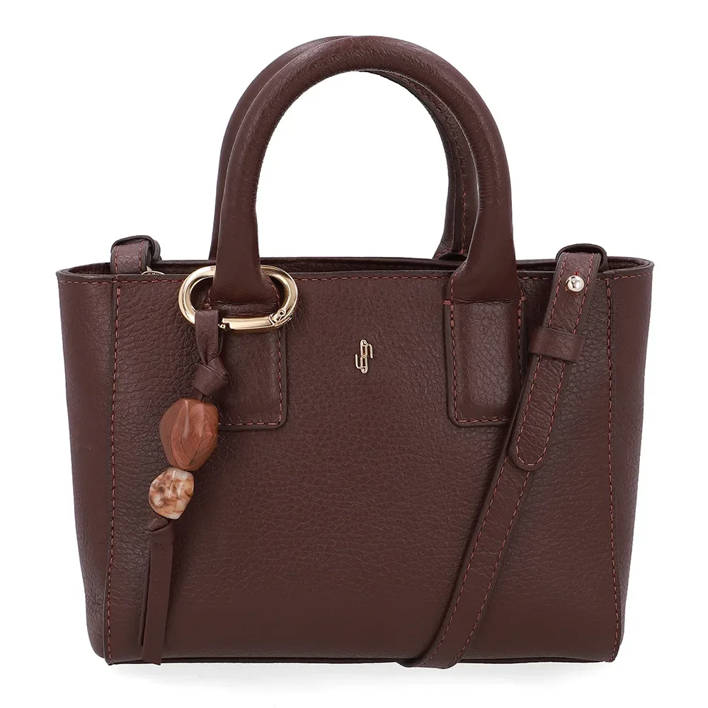 Bolsa Tote Couro Marrom Barbicacho — imagem 1