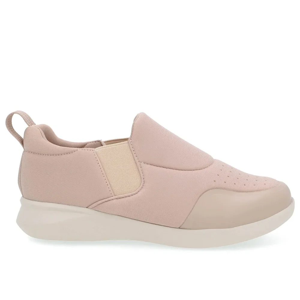 Tênis Slip On Bege Elastano Costura — imagem 1