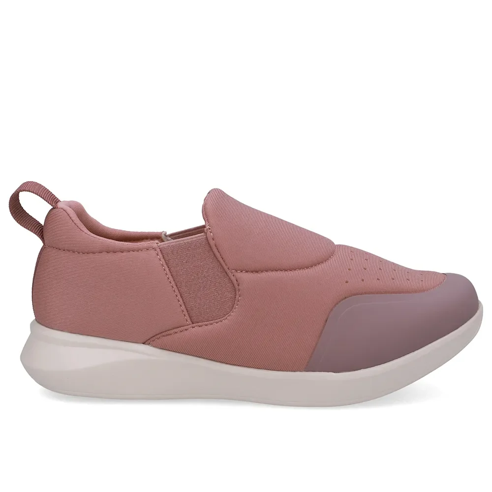 Tênis Slip On Rosa Antigo Elastano Costura — imagem 1