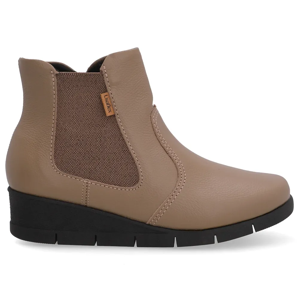 Bota Couro Marrom Elástico — imagem 1