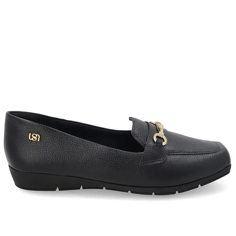 Loafer Em Couro Preto Com Bridão — imagem 1