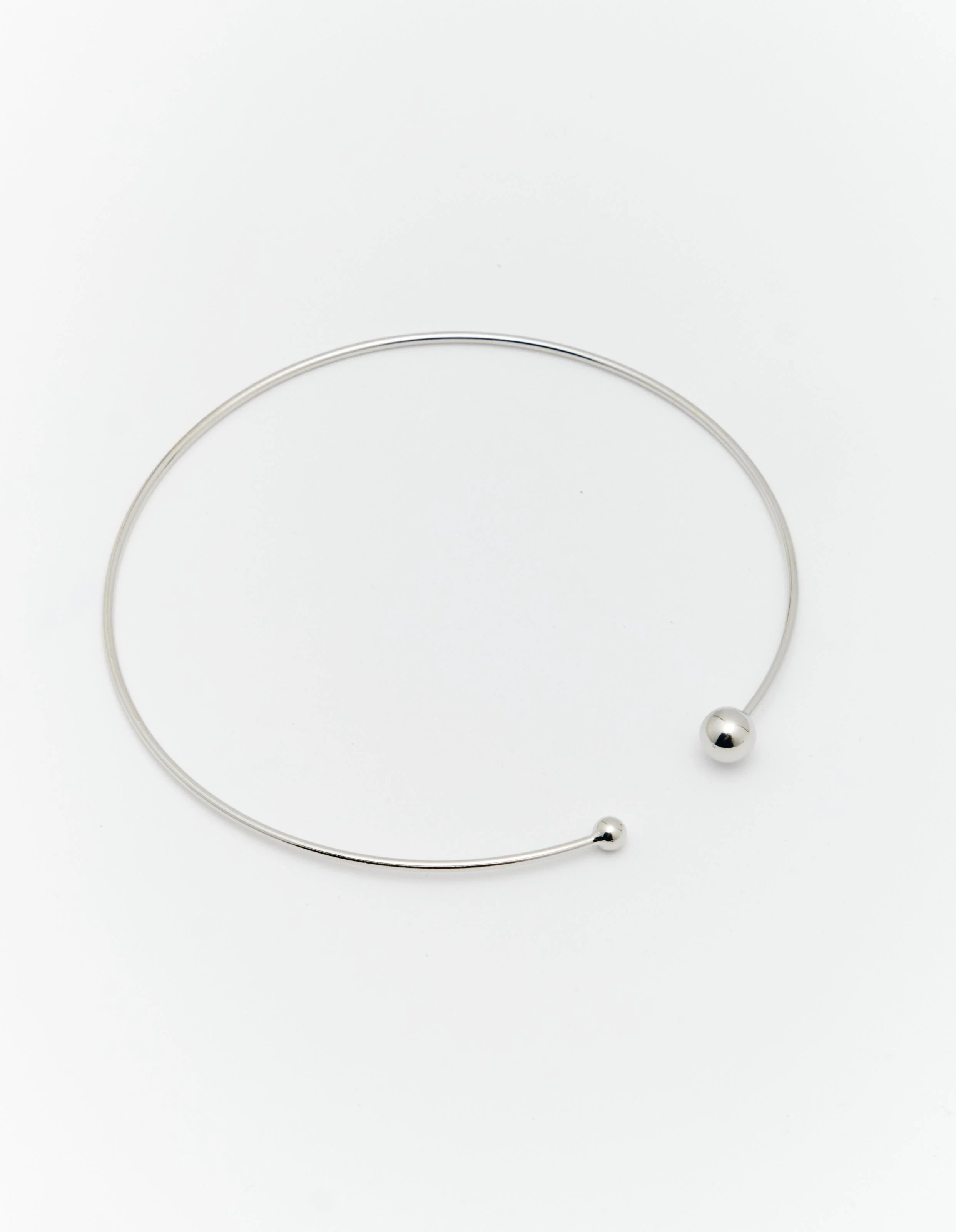 Colar Choker Esfera Dupla - Niquel — imagem 1