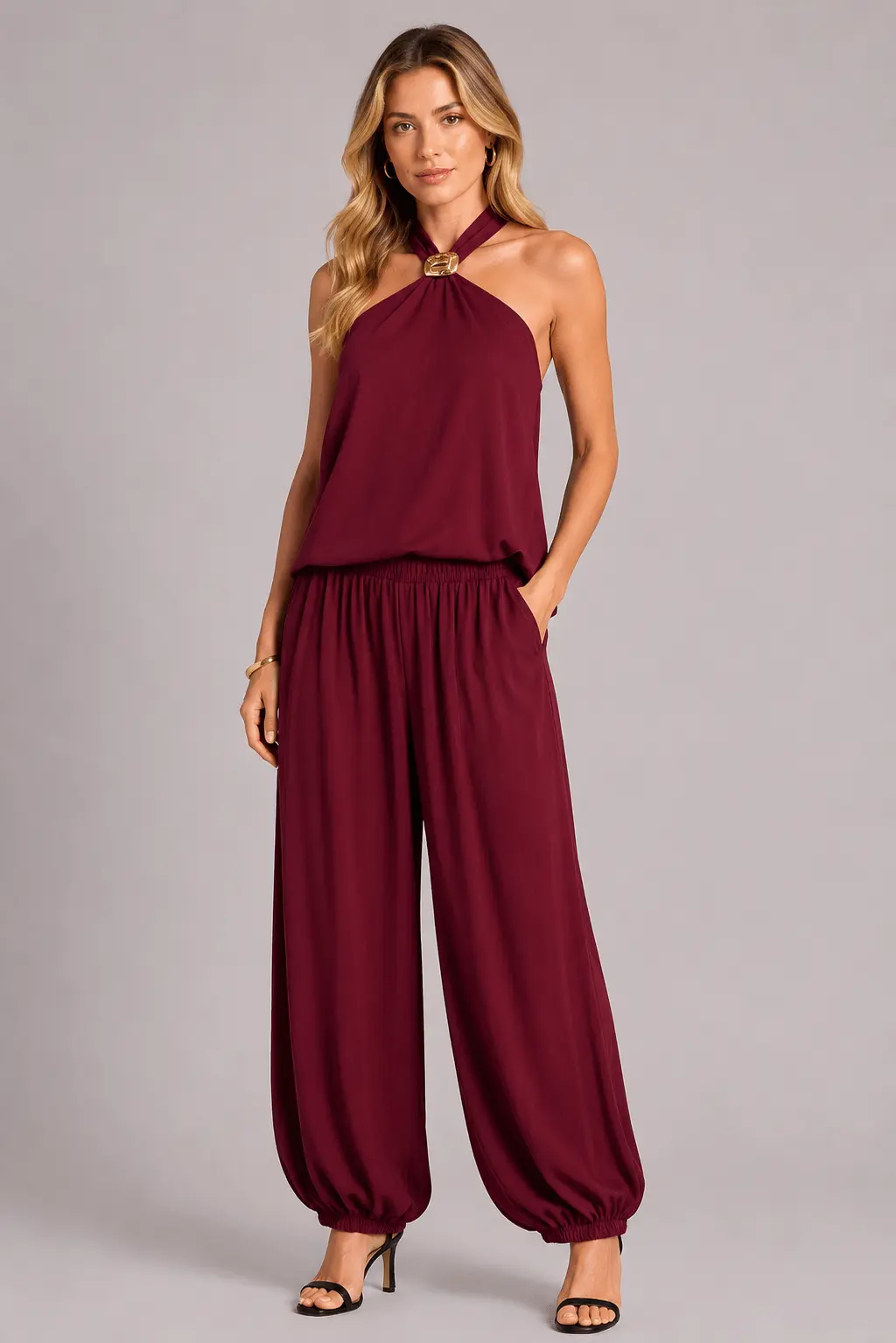 Calça Cintura Alta Aladim - Marsala