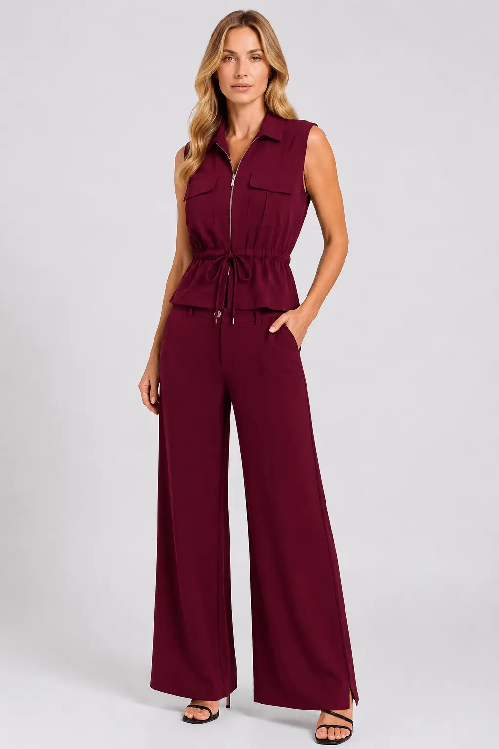 Calça Alfaiataria Twill - Vinho