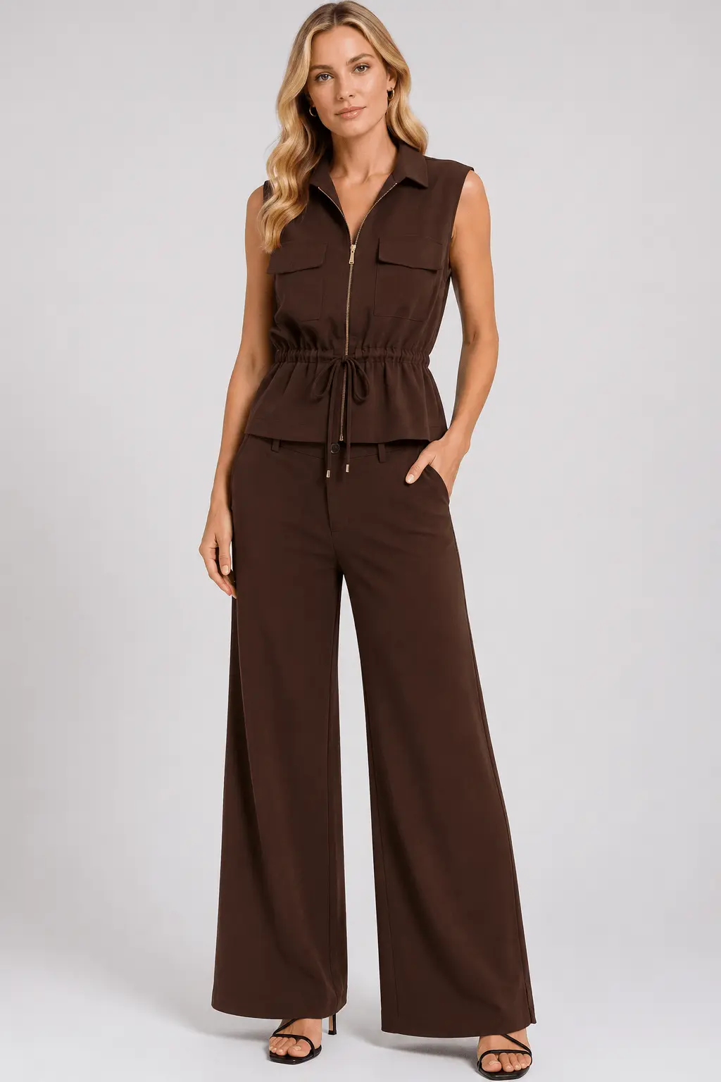 Calça Alfaiataria Twill - Marrom