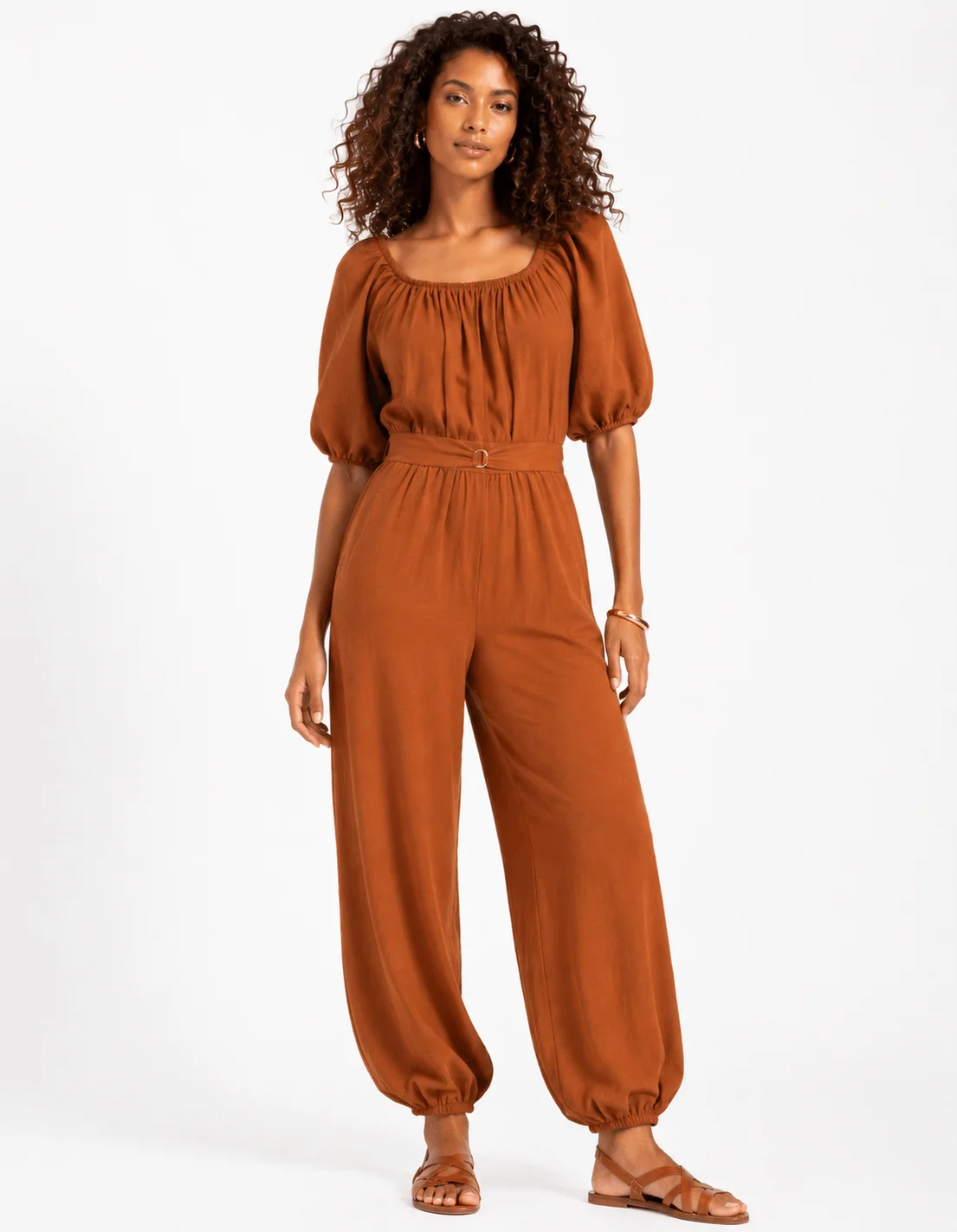 Blusa Ombro a Ombro Elástico - Caramelo