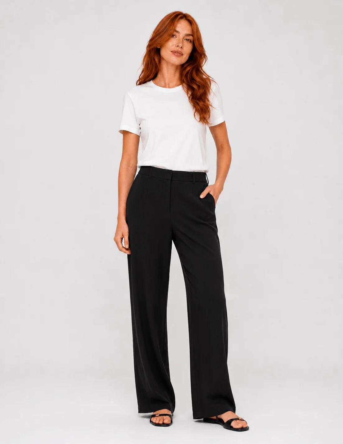Calça Pantalona Fluida - Preto