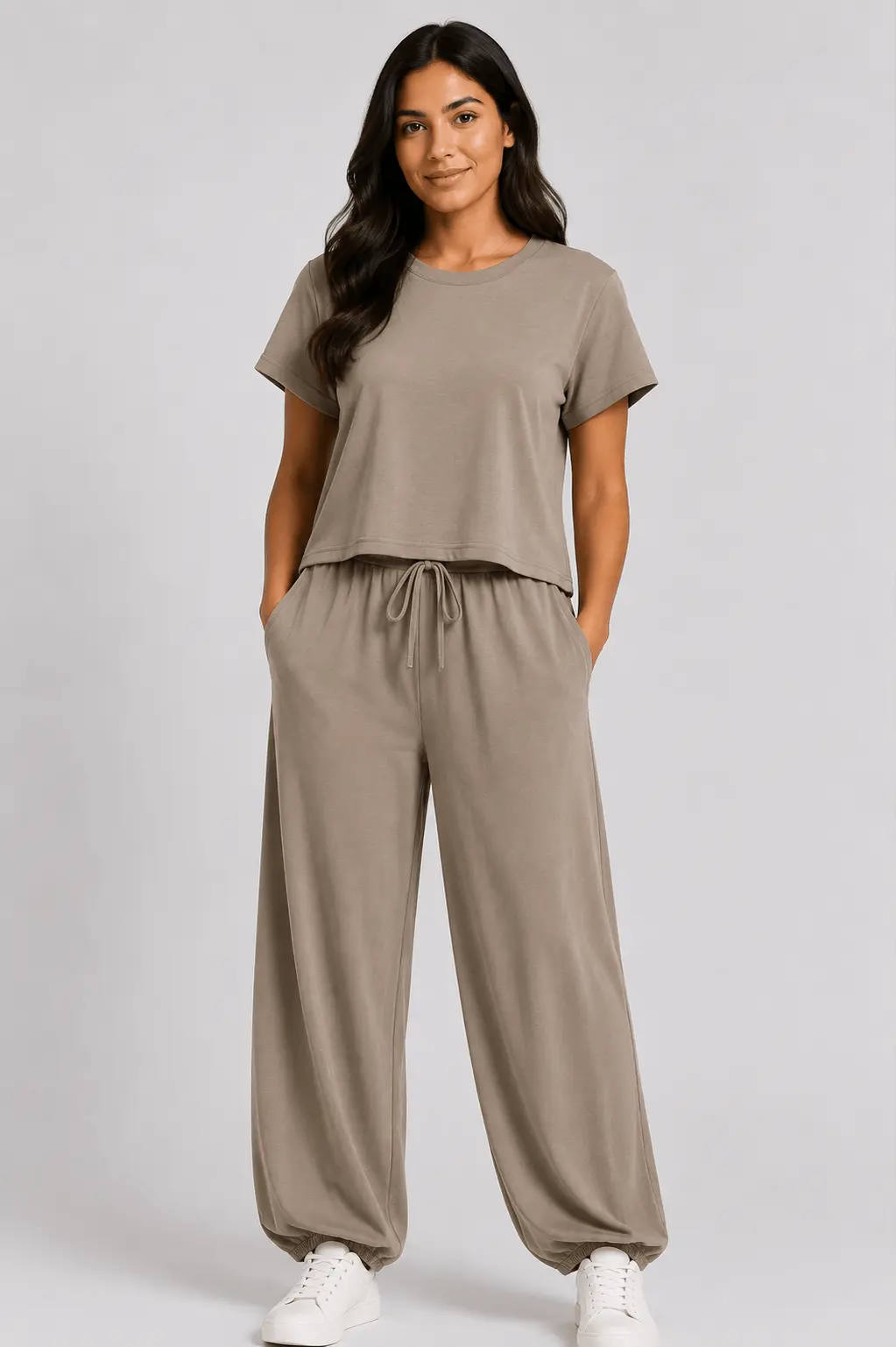 Calça Aladim Malha Soft Touch - Caqui