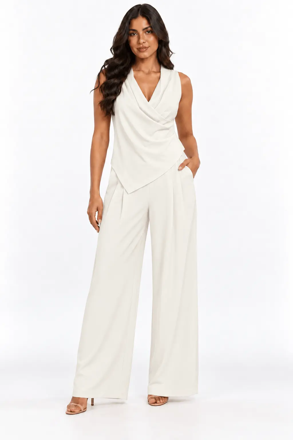 Blusa Alfaiataria Detalhe Transpasse - Branco