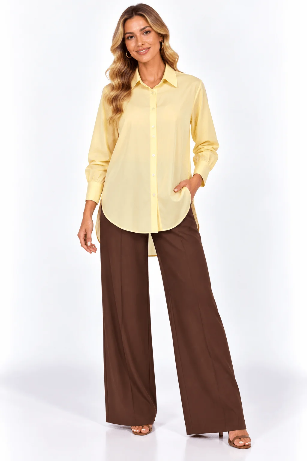Camisa Fraldada Colors - Amarelo — imagem 1
