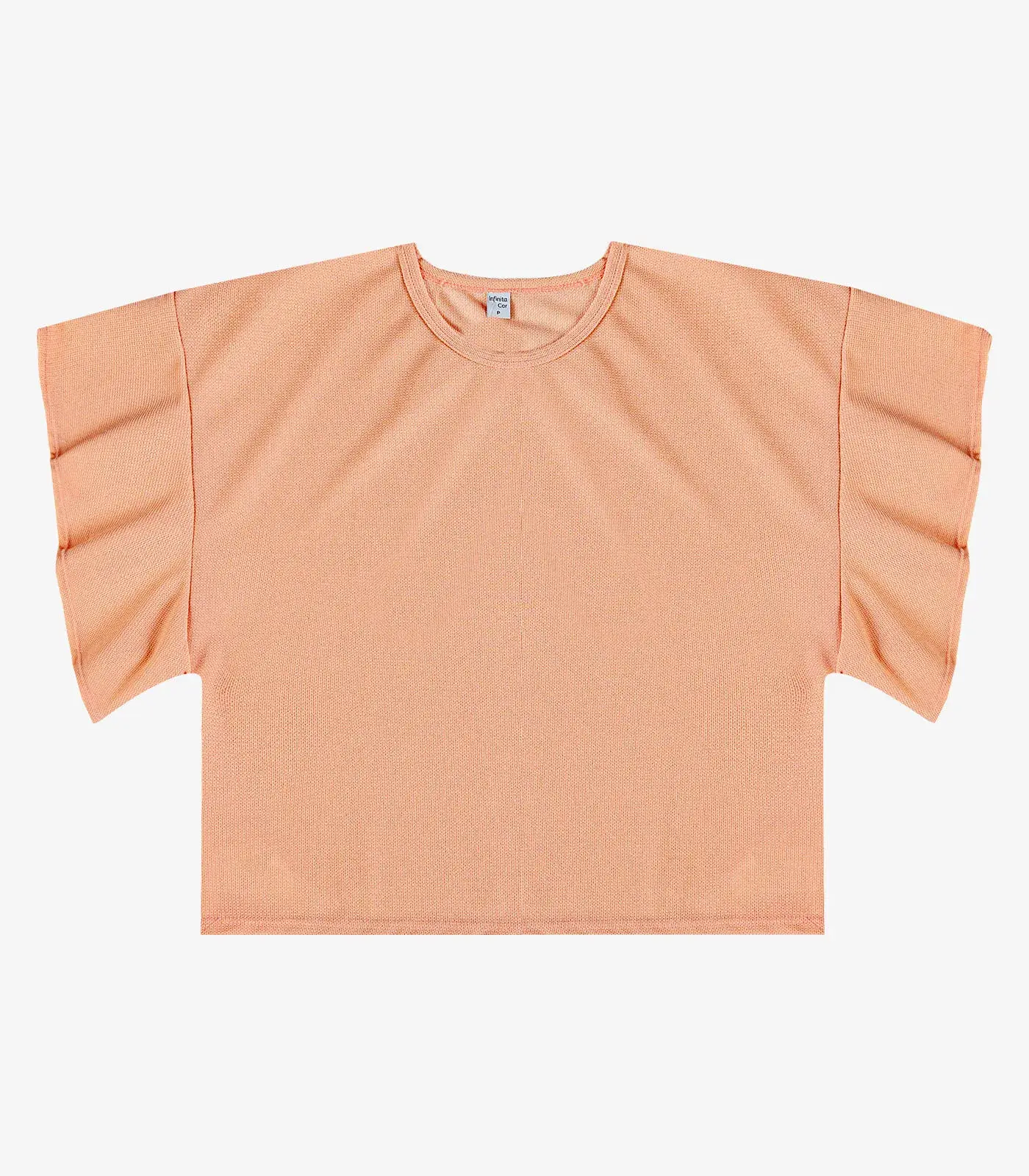Blusa Feminina Com Manga Franzida Infinita Cor Rosa
