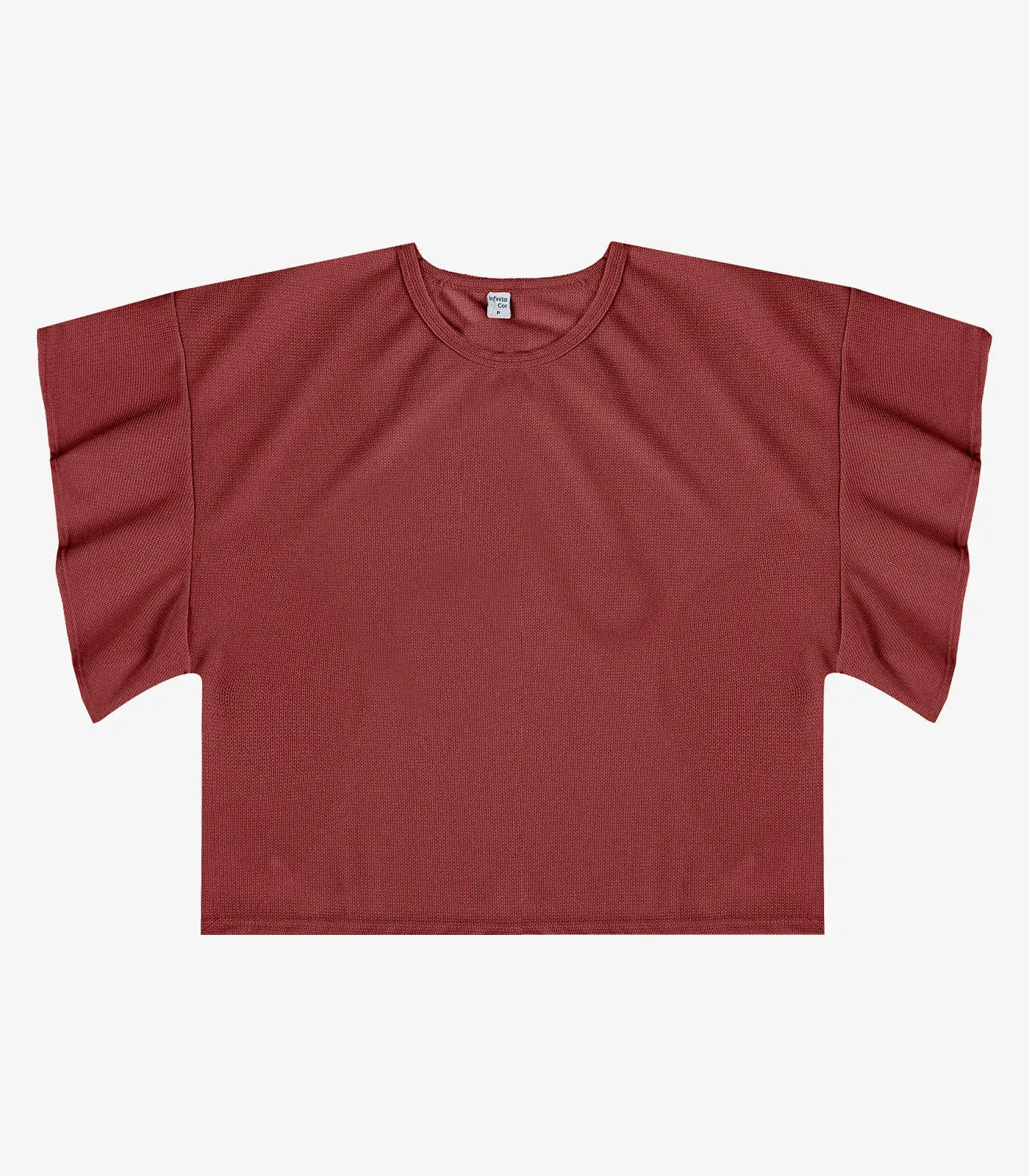 Blusa Feminina Com Manga Franzida Infinita Cor Vermelho