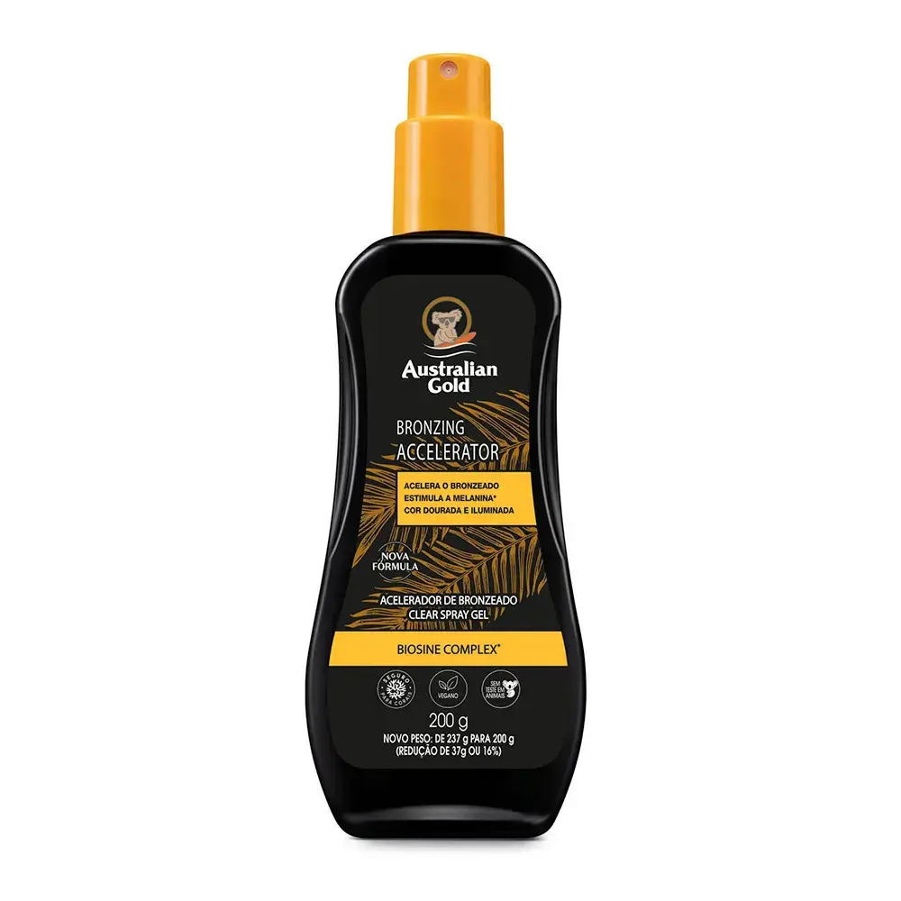 Acelerador de Bronzeado Australian Gold Clear Spray Gel 200g