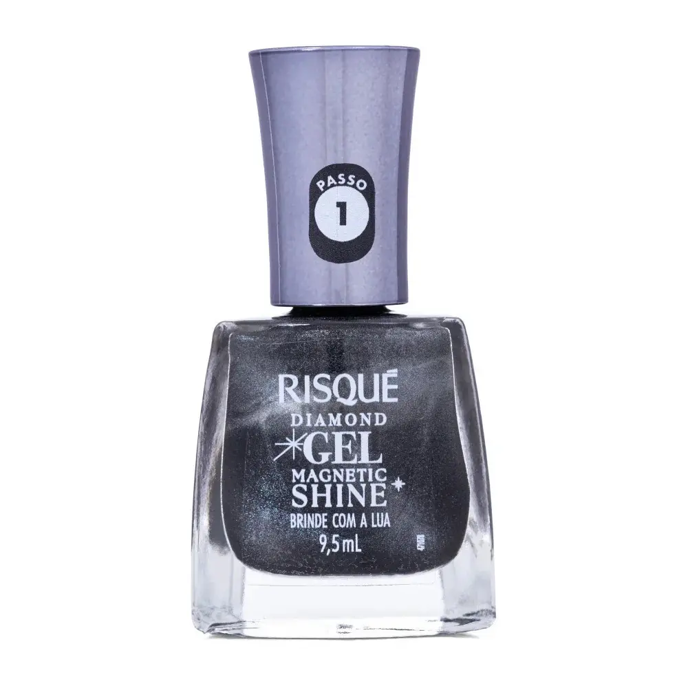 Esmalte Risqué Diamond Gel Magnetic Shine Brinde com a Lua 9,5ml