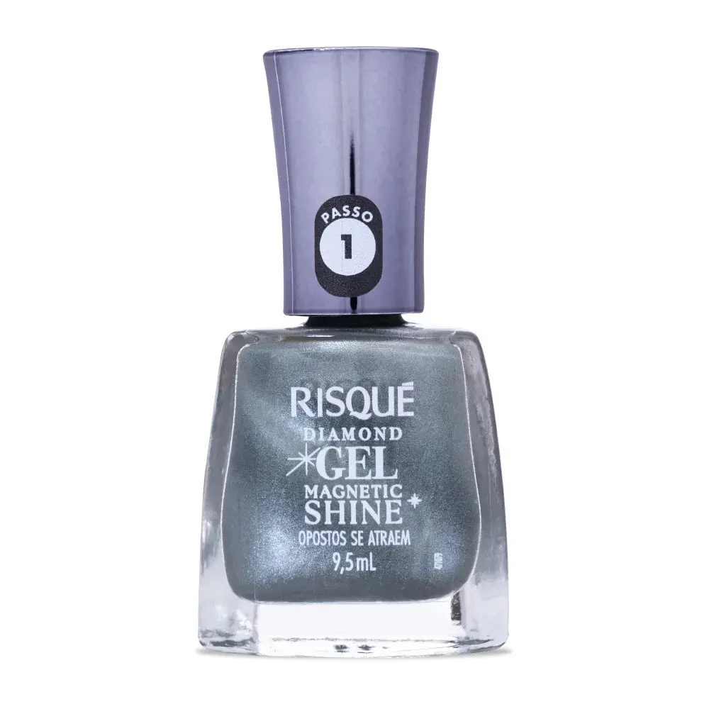 Esmalte Risqué Diamond Gel Magnetic Shine Opostos se Atraem 9,5ml