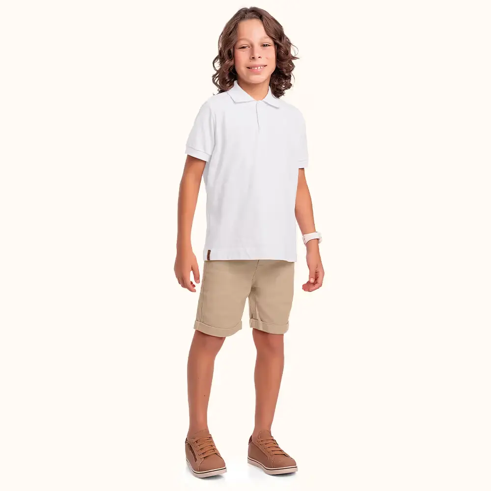 Camisa polo em malha piquet