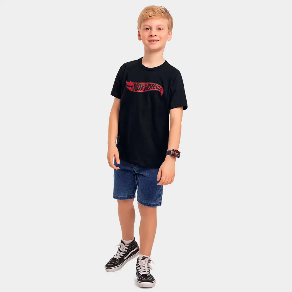 Camiseta com relevo 3d Hot Wheels