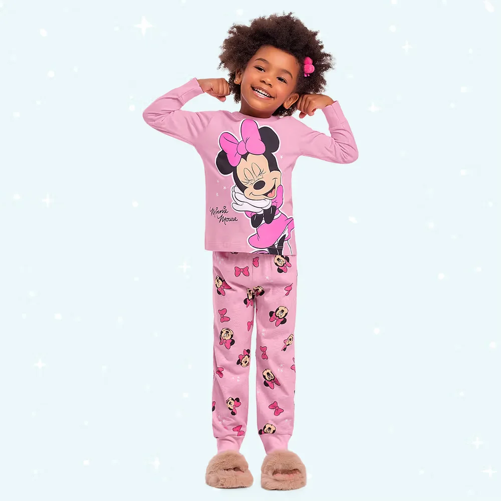 Conjunto pijama com tinta que brilha no escuro Minnie — imagem 1