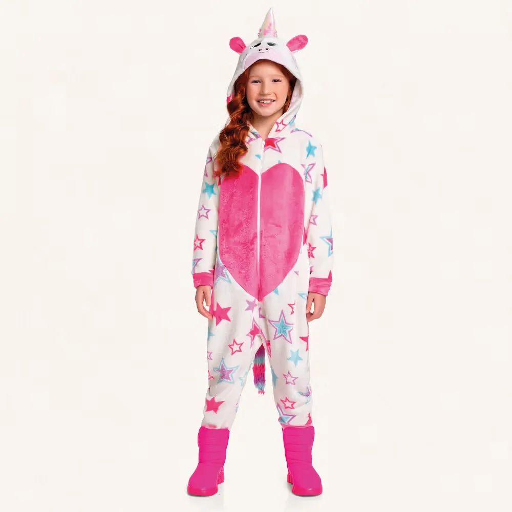 Kigurumi unicórnio em fleece — imagem 1