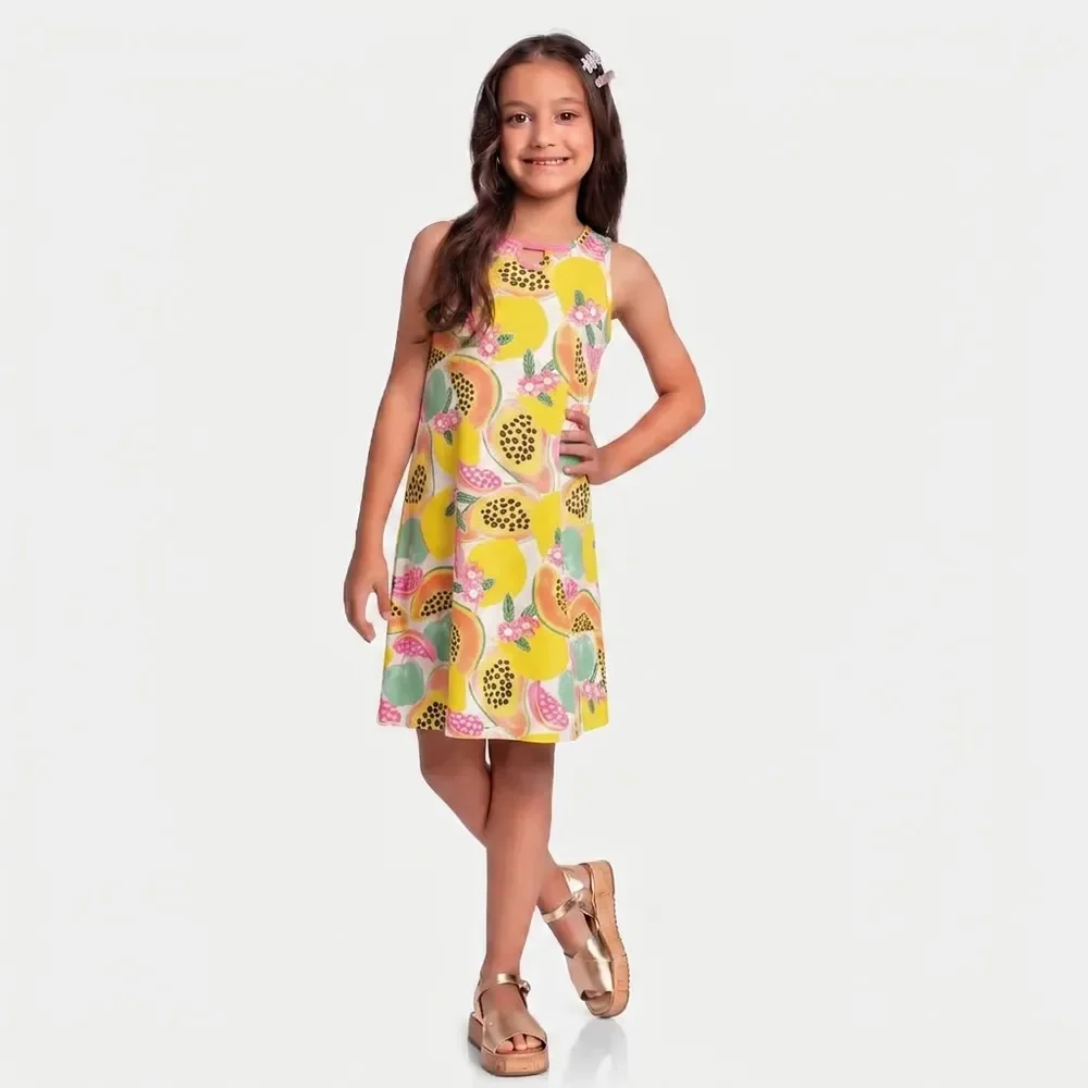 Vestido com estampa de frutas — imagem 1